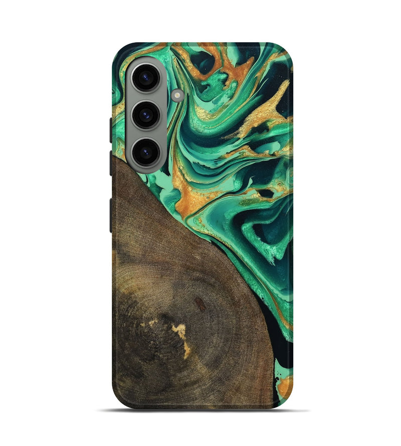 Galaxy S24 Wood Live Edge Phone Case - Kaila (Green, 799719)