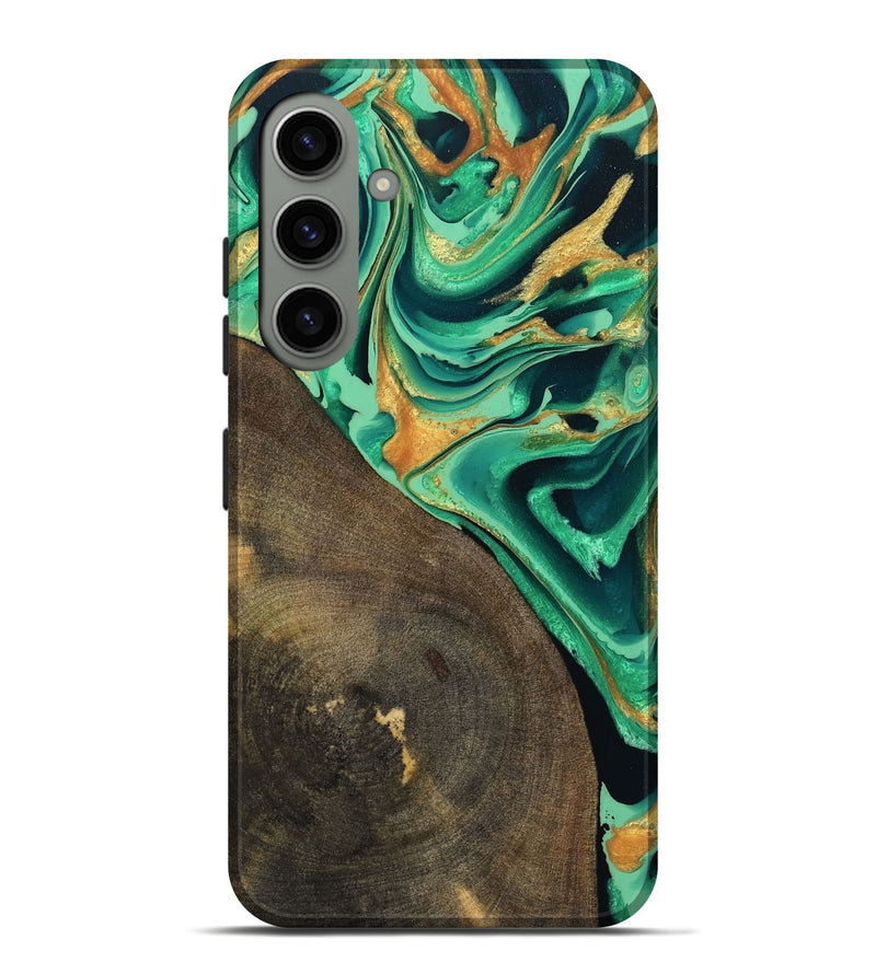 Galaxy S24 Plus Wood Live Edge Phone Case - Kaila (Green, 799719)