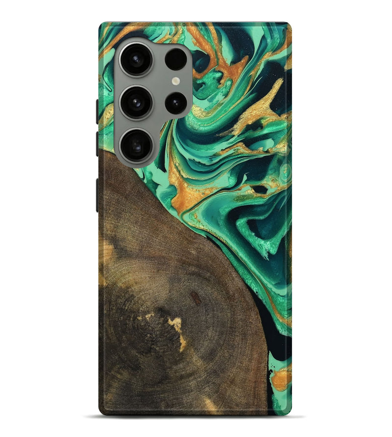 Galaxy S24 Ultra Wood Live Edge Phone Case - Kaila (Green, 799719)