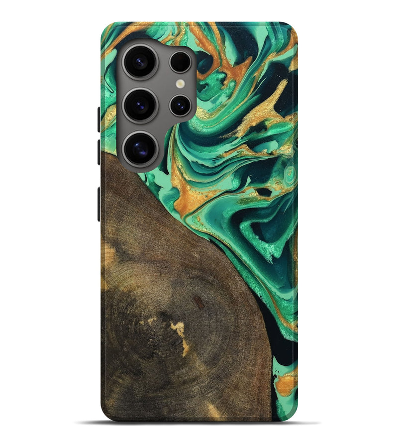 Galaxy S25 Ultra Wood Live Edge Phone Case - Kaila (Green, 799719)