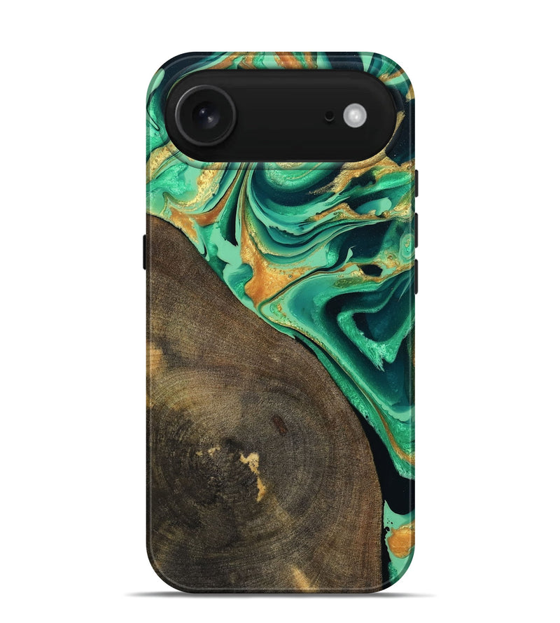 iPhone 17 Air Wood Live Edge Phone Case - Kaila (Green, 799719)