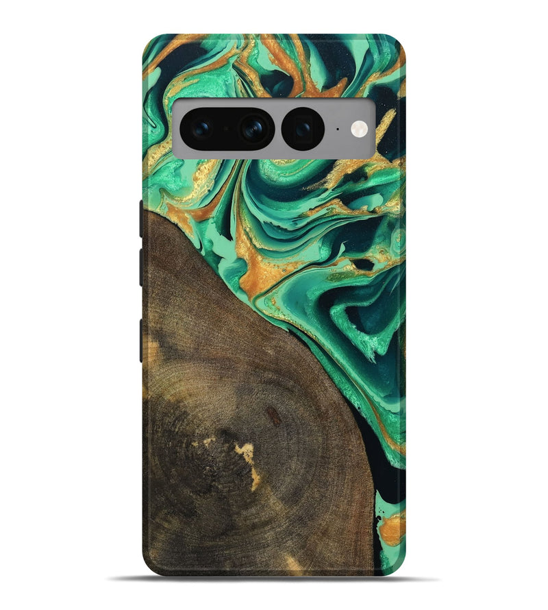 Pixel 7 Pro Wood Live Edge Phone Case - Kaila (Green, 799719)