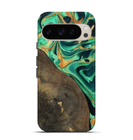 Pixel 9 Wood Live Edge Phone Case - Kaila (Green, 799719)