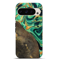 Pixel 9 Pro XL Wood Live Edge Phone Case - Kaila (Green, 799719)