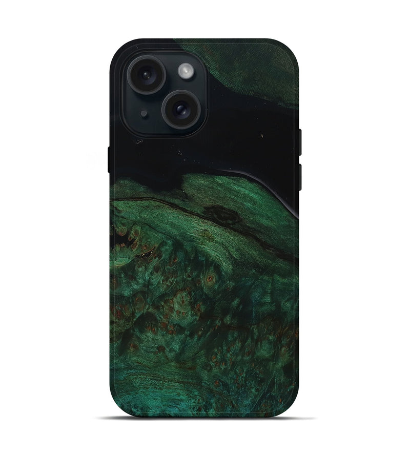 iPhone 15 Wood Live Edge Phone Case - Candida (Wood Burl, 799723)