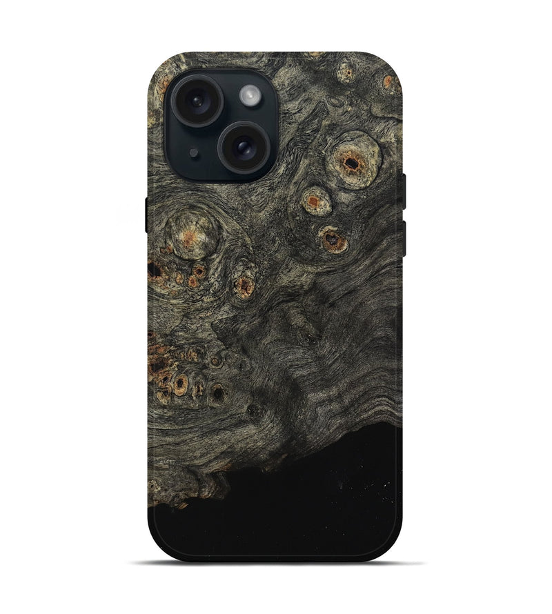 iPhone 15 Wood Live Edge Phone Case - Gaven (Wood Burl, 799724)
