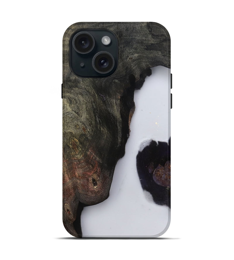 iPhone 15 Wood Live Edge Phone Case - Curtis (Clear, 799726)