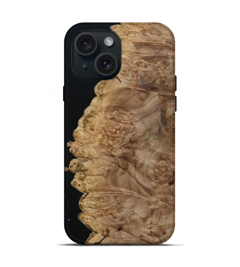 iPhone 15 Wood Live Edge Phone Case - Deirdre (Wood Burl, 799727)