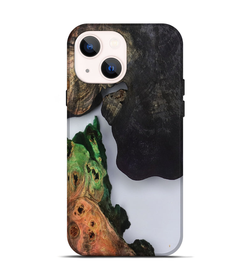 iPhone 14 Wood Live Edge Phone Case - Holly (Clear, 799728)