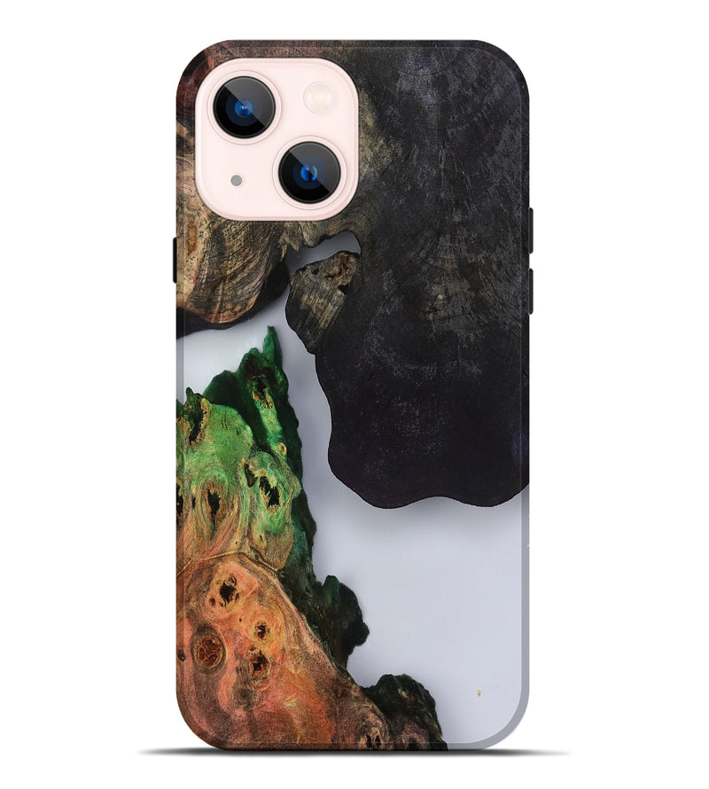 iPhone 14 Plus Wood Live Edge Phone Case - Holly (Clear, 799728)