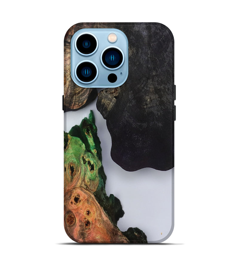 iPhone 14 Pro Wood Live Edge Phone Case - Holly (Clear, 799728)