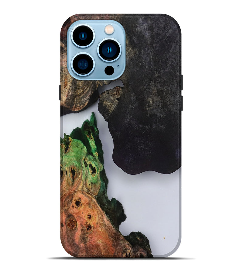 iPhone 14 Pro Max Wood Live Edge Phone Case - Holly (Clear, 799728)