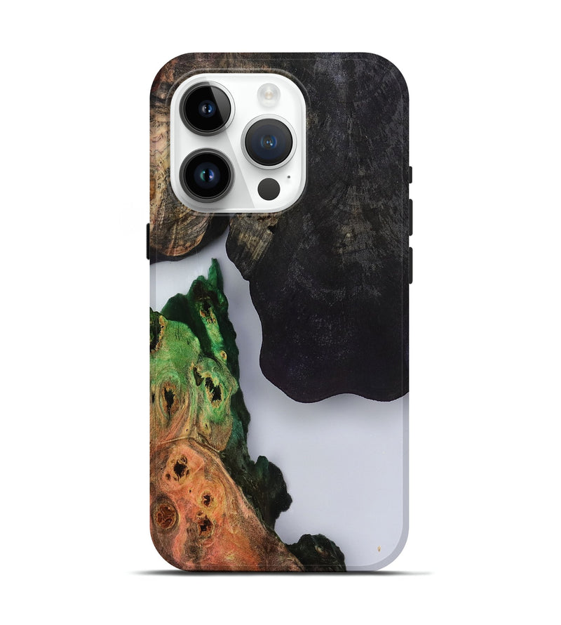 iPhone 15 Pro Wood Live Edge Phone Case - Holly (Clear, 799728)