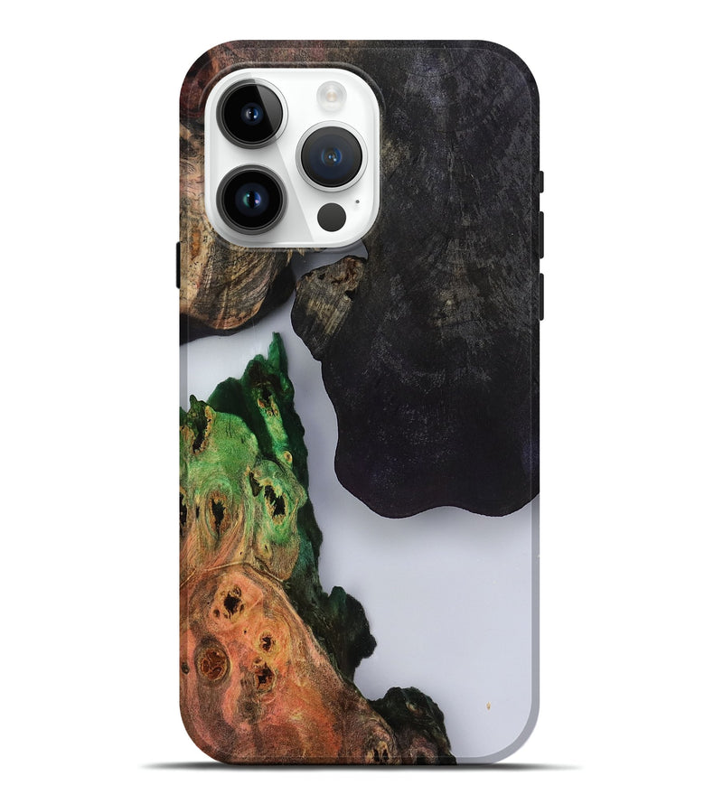 iPhone 15 Pro Max Wood Live Edge Phone Case - Holly (Clear, 799728)