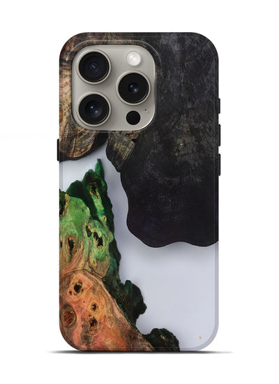 iPhone 16 Pro Wood Live Edge Phone Case - Holly (Clear, 799728)