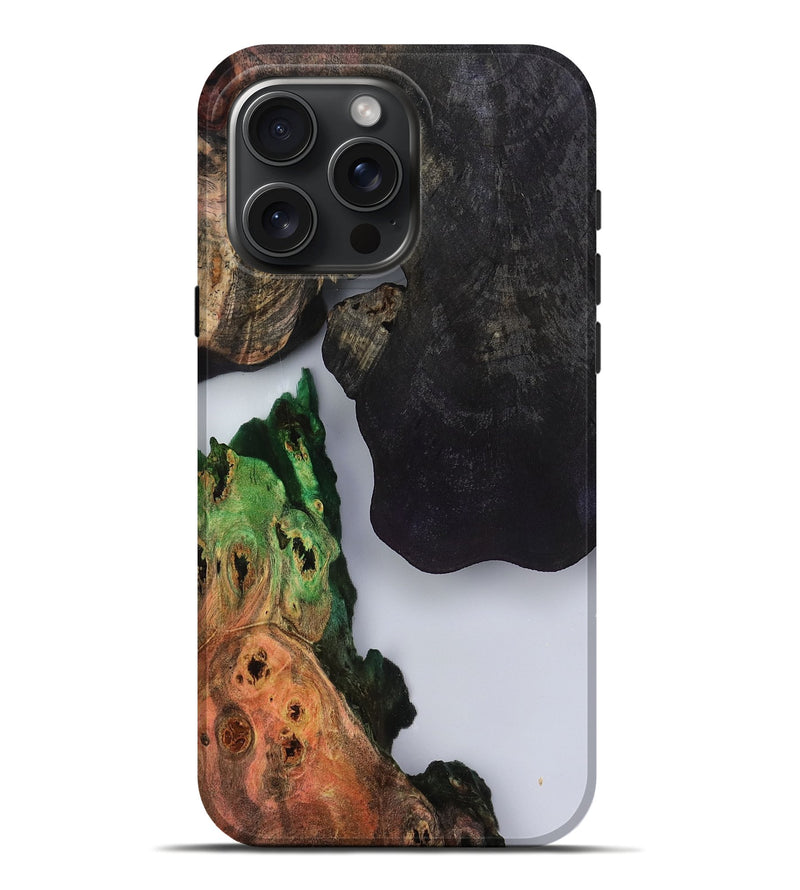 iPhone 16 Pro Max Wood Live Edge Phone Case - Holly (Clear, 799728)