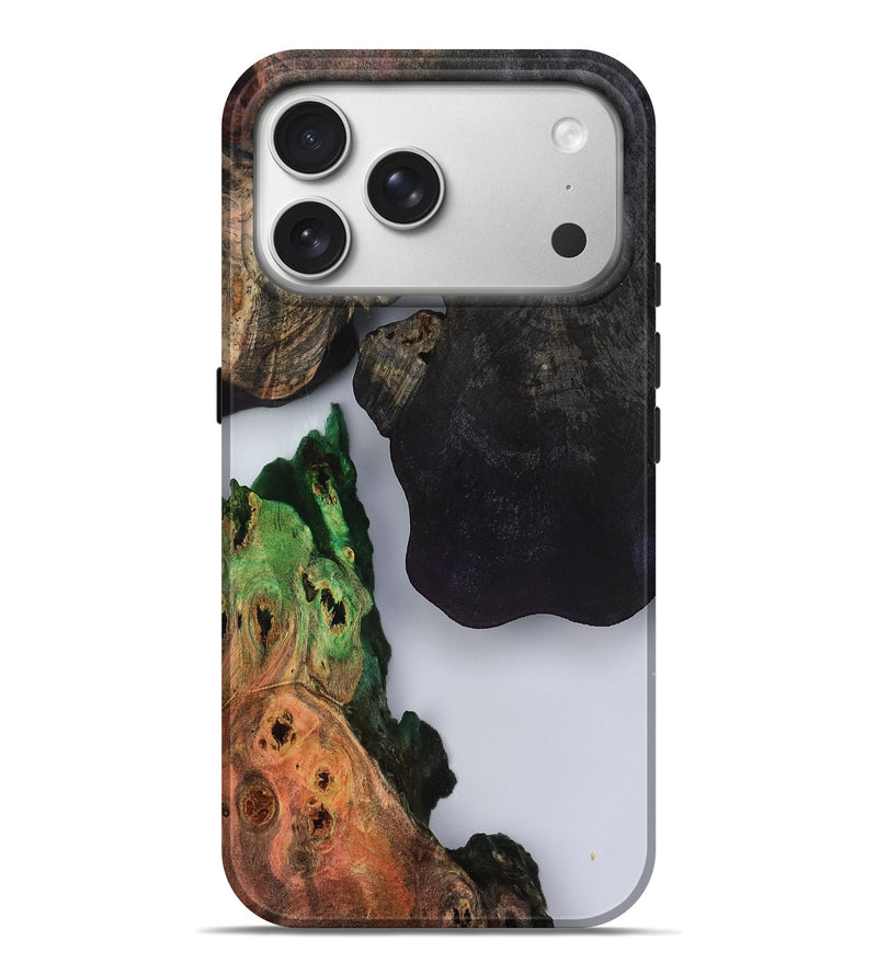 iPhone 17 Pro Max Wood Live Edge Phone Case - Holly (Clear, 799728)