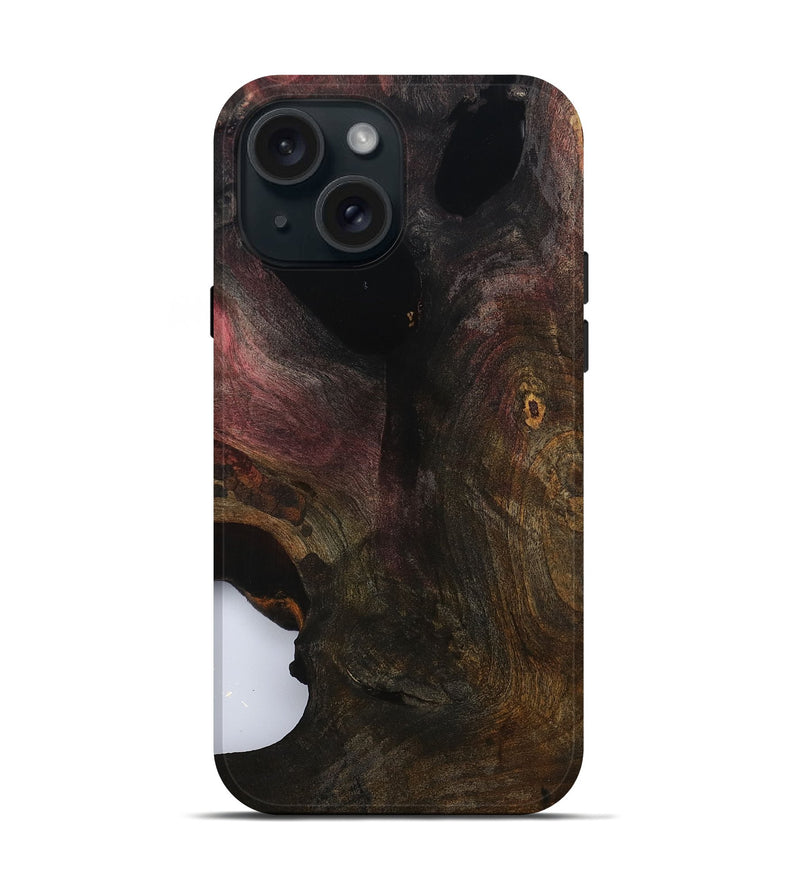 iPhone 15 Wood Live Edge Phone Case - Kami (Wood Burl, 799729)