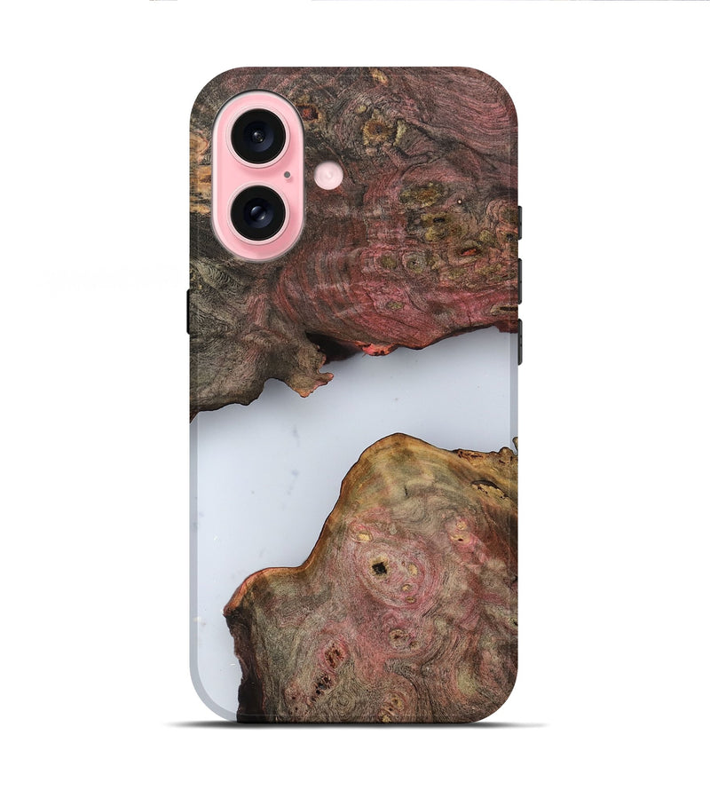 iPhone 16 Wood Live Edge Phone Case - Pennie (Clear, 799730)