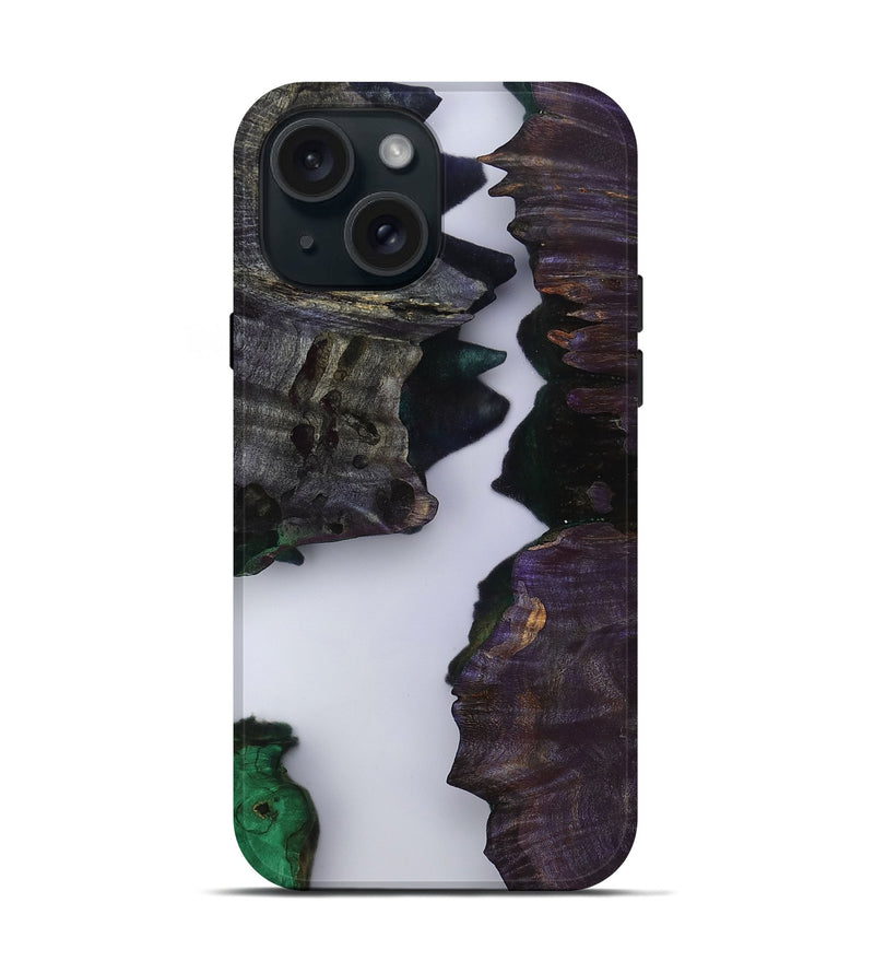 iPhone 15 Wood Live Edge Phone Case - Jeromy (Clear, 799731)