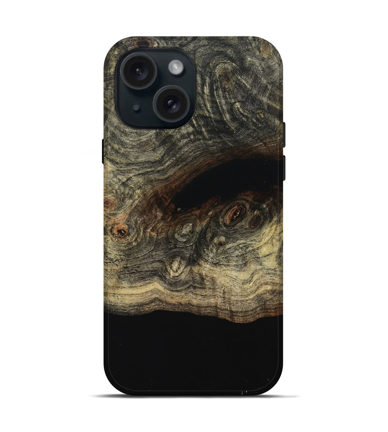 iPhone 15 Wood Live Edge Phone Case - Leisa (Wood Burl, 799733)