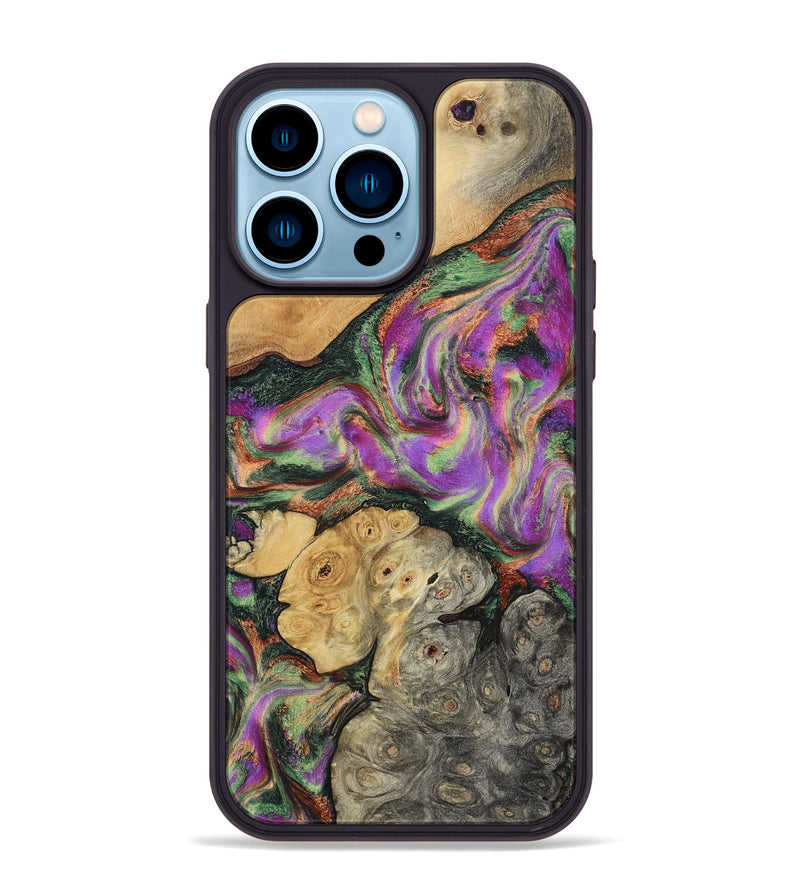 iPhone 14 Pro Max Wood Phone Case - Aydan (Green, 799827)