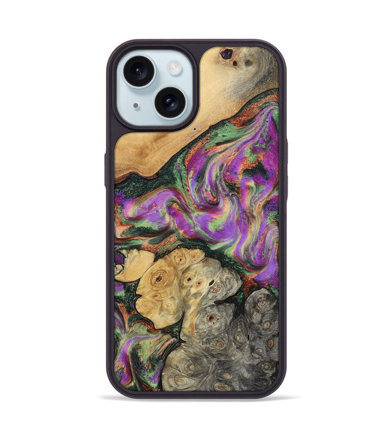 iPhone 15 Wood Phone Case - Aydan (Green, 799827)