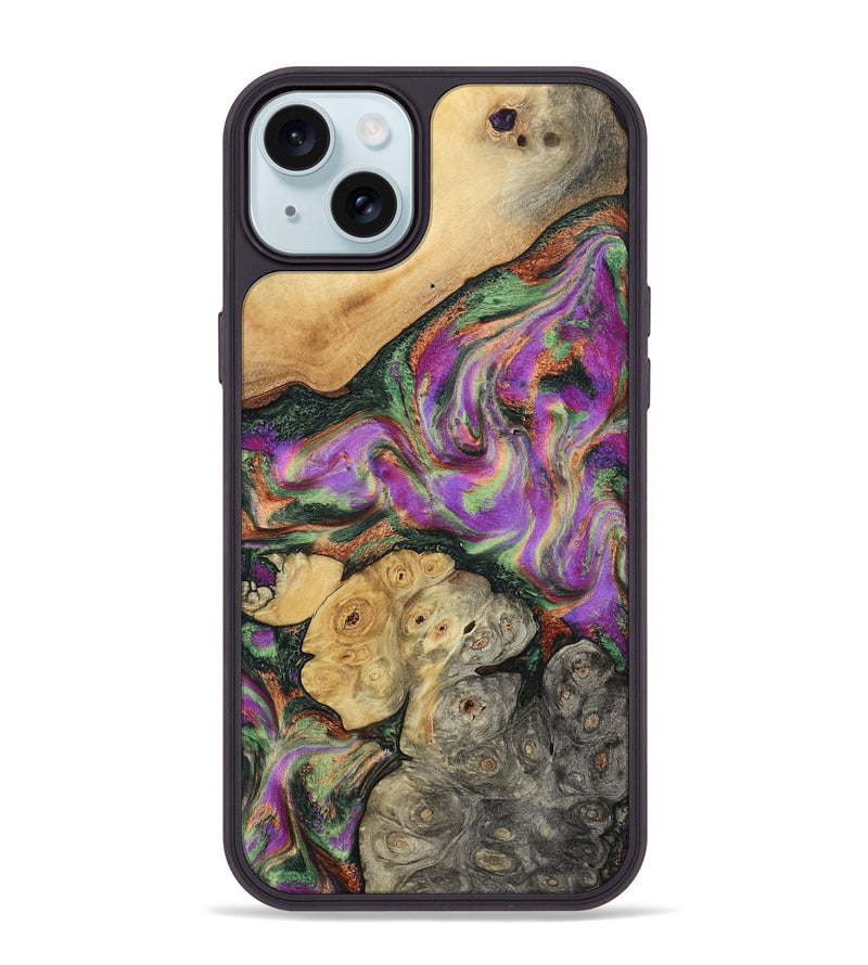 iPhone 15 Plus Wood Phone Case - Aydan (Green, 799827)