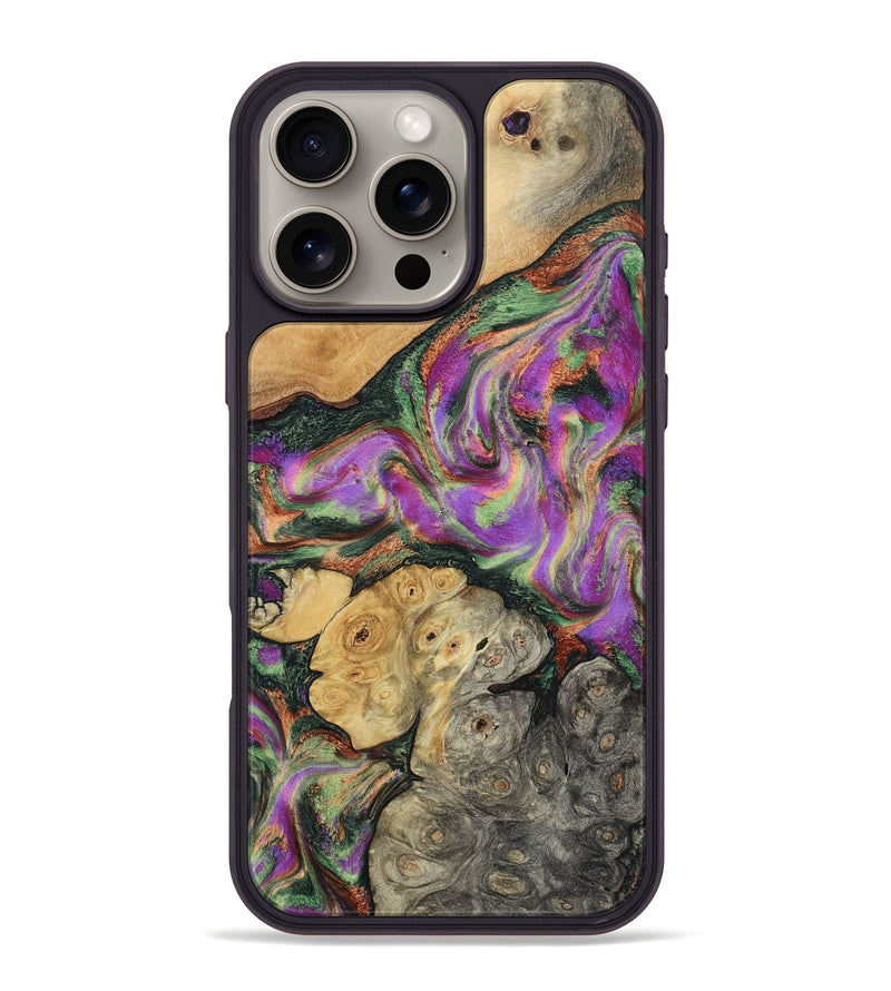 iPhone 16 Pro Max Wood Phone Case - Aydan (Green, 799827)