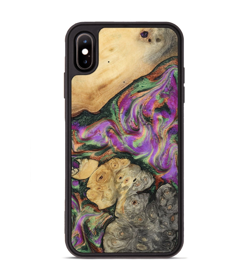 iPhone Xs Max Wood Phone Case - Aydan (Green, 799827)