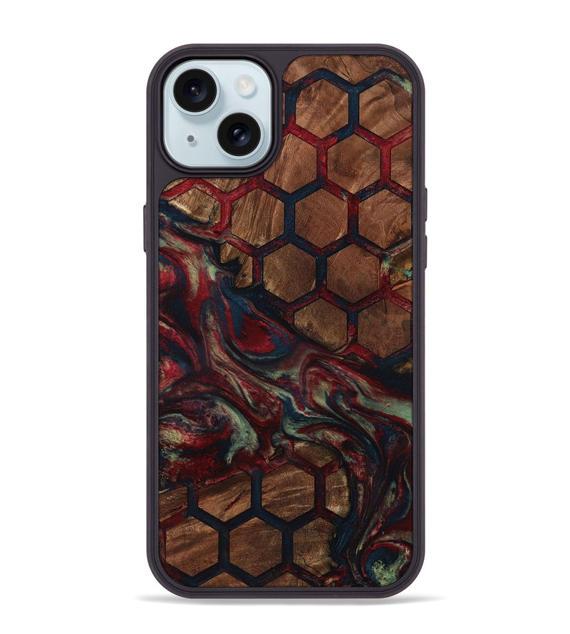 iPhone 15 Plus Wood Phone Case - Davina (Pattern, 799850)
