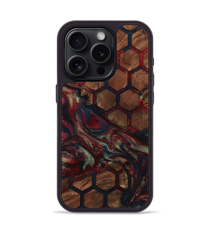iPhone 15 Pro Wood Phone Case - Davina (Pattern, 799850)