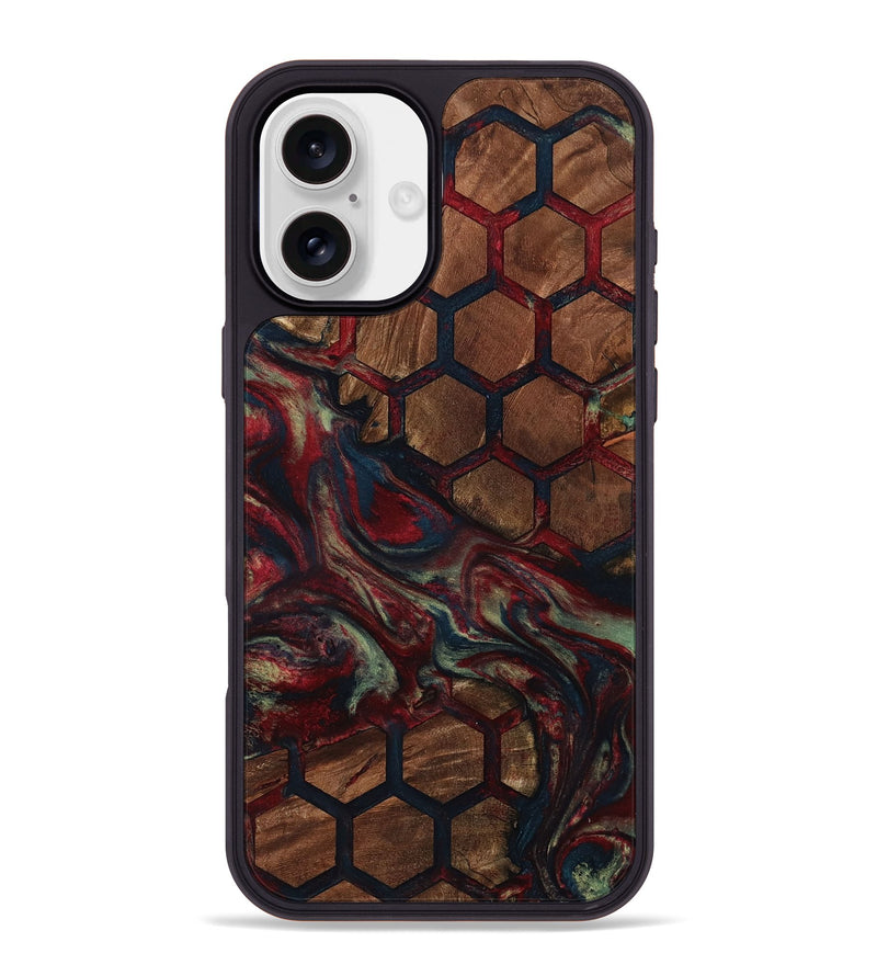 iPhone 16 Plus Wood Phone Case - Davina (Pattern, 799850)