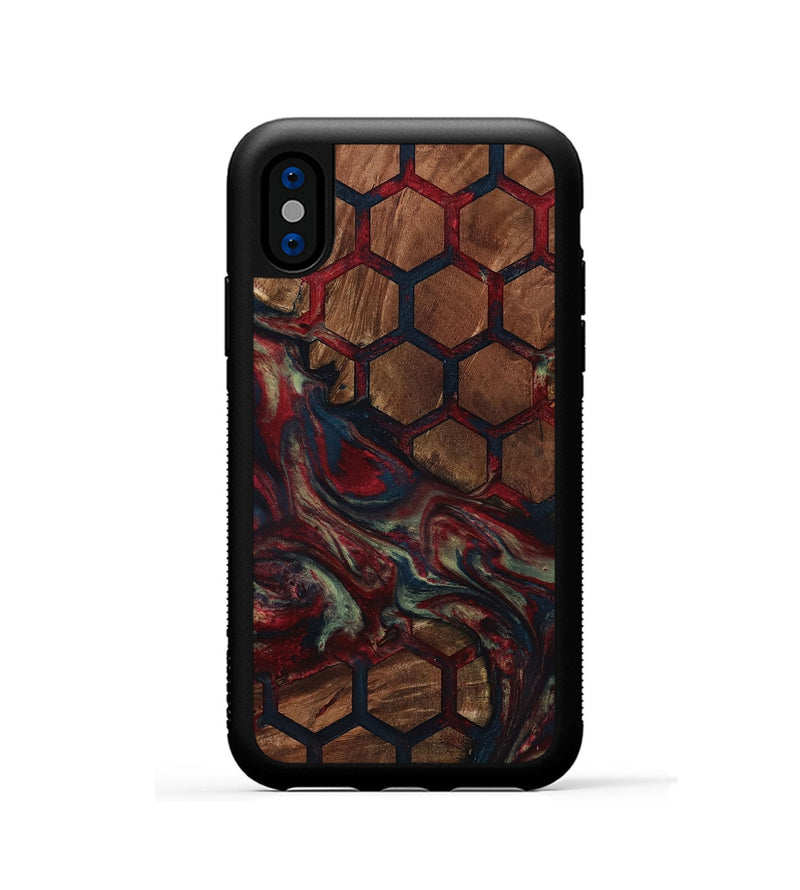 iPhone Xs Wood Phone Case - Davina (Pattern, 799850)