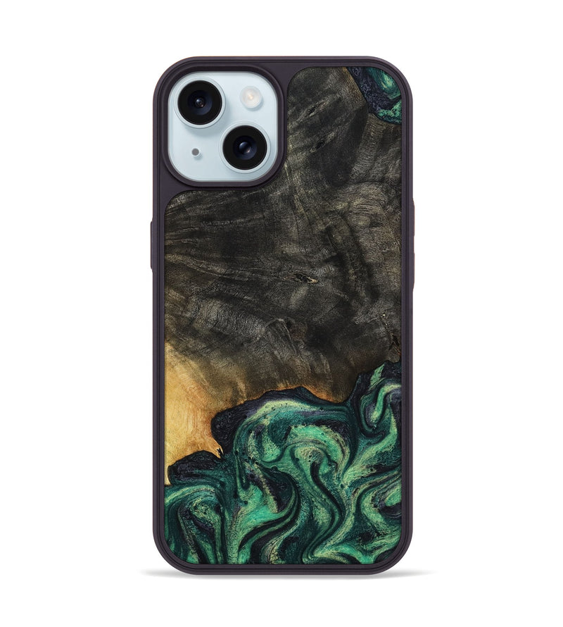 iPhone 15 Wood Phone Case - Eldon (Green, 799916)