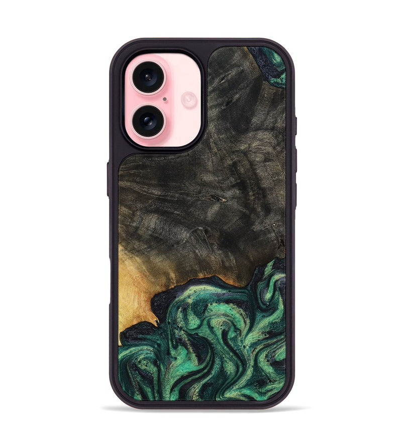 iPhone 16 Wood Phone Case - Eldon (Green, 799916)