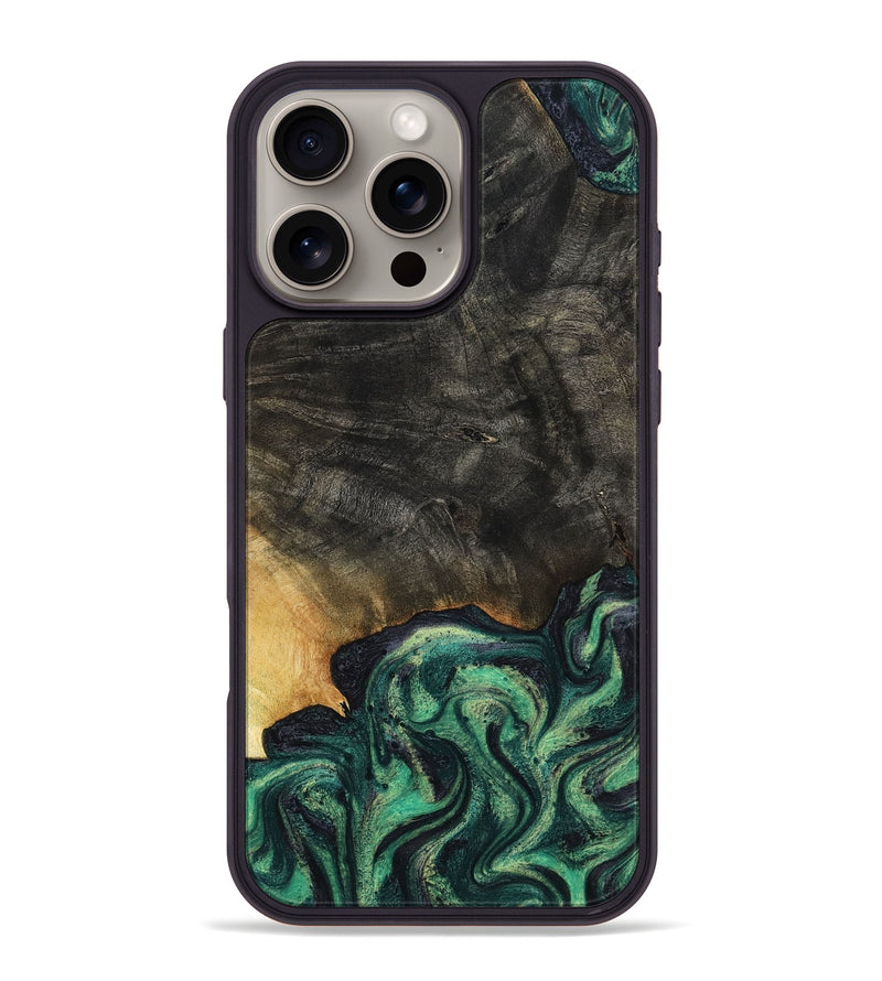 iPhone 16 Pro Max Wood Phone Case - Eldon (Green, 799916)