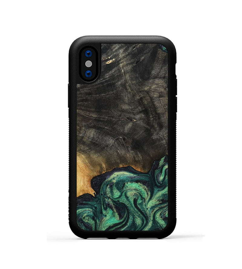 iPhone Xs Wood Phone Case - Eldon (Green, 799916)