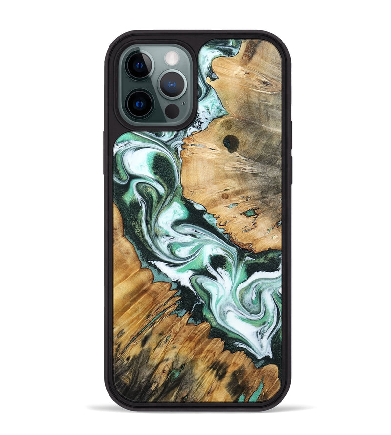 iPhone 12 Pro Max Wood Phone Case - Kenai (Green, 799918)