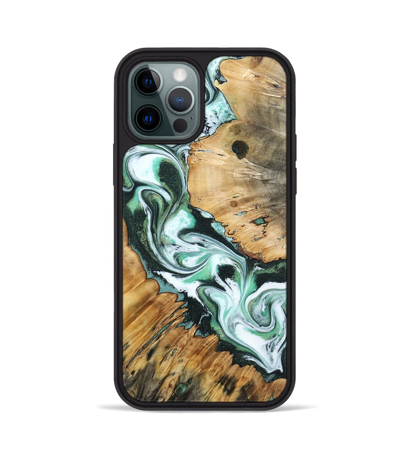 iPhone 12 Pro Wood Phone Case - Kenai (Green, 799918)