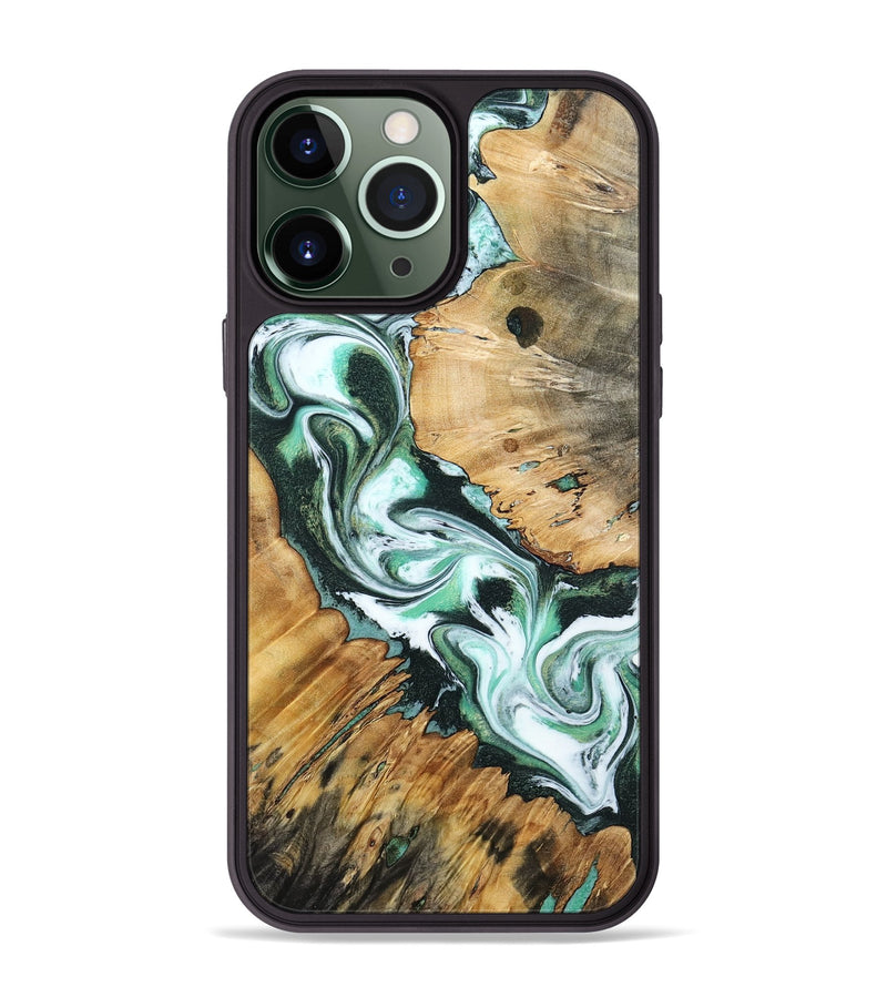 iPhone 13 Pro Max Wood Phone Case - Kenai (Green, 799918)