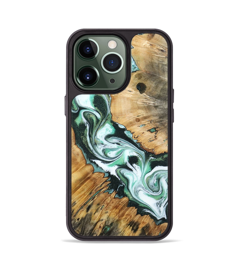iPhone 13 Pro Wood Phone Case - Kenai (Green, 799918)