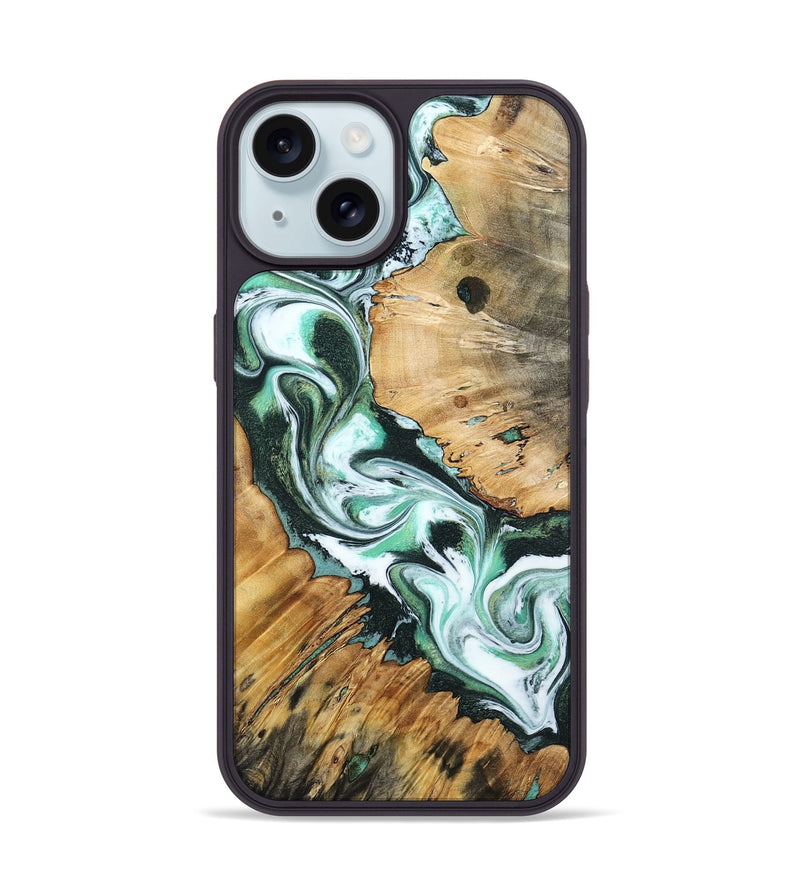 iPhone 15 Wood Phone Case - Kenai (Green, 799918)
