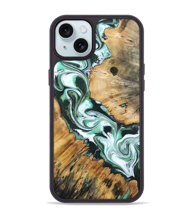 iPhone 15 Plus Wood Phone Case - Kenai (Green, 799918)
