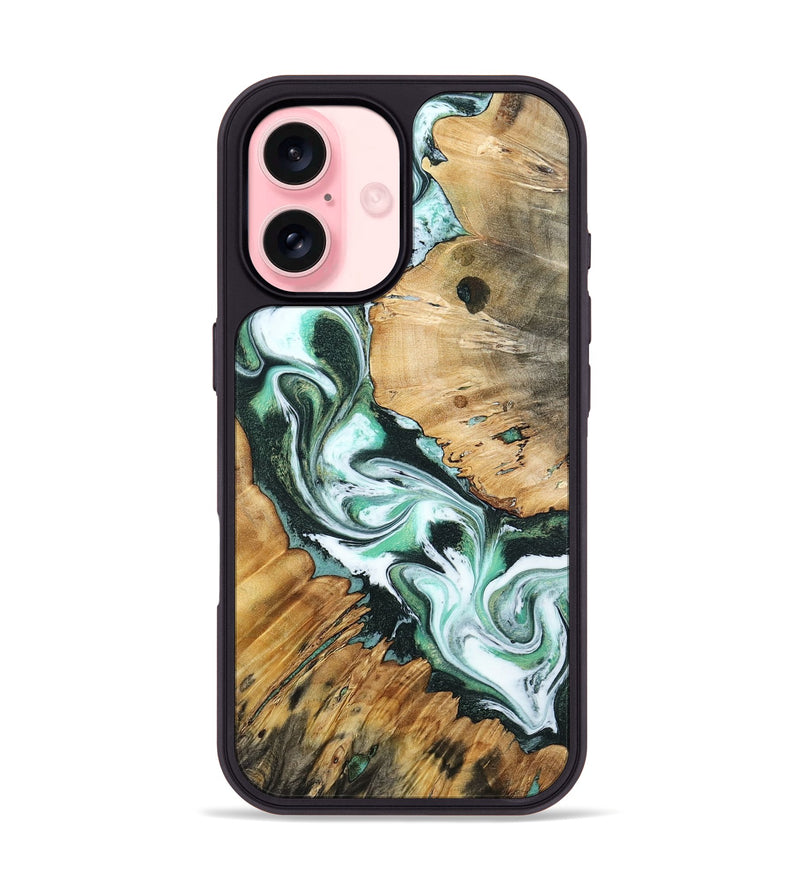 iPhone 16 Wood Phone Case - Kenai (Green, 799918)