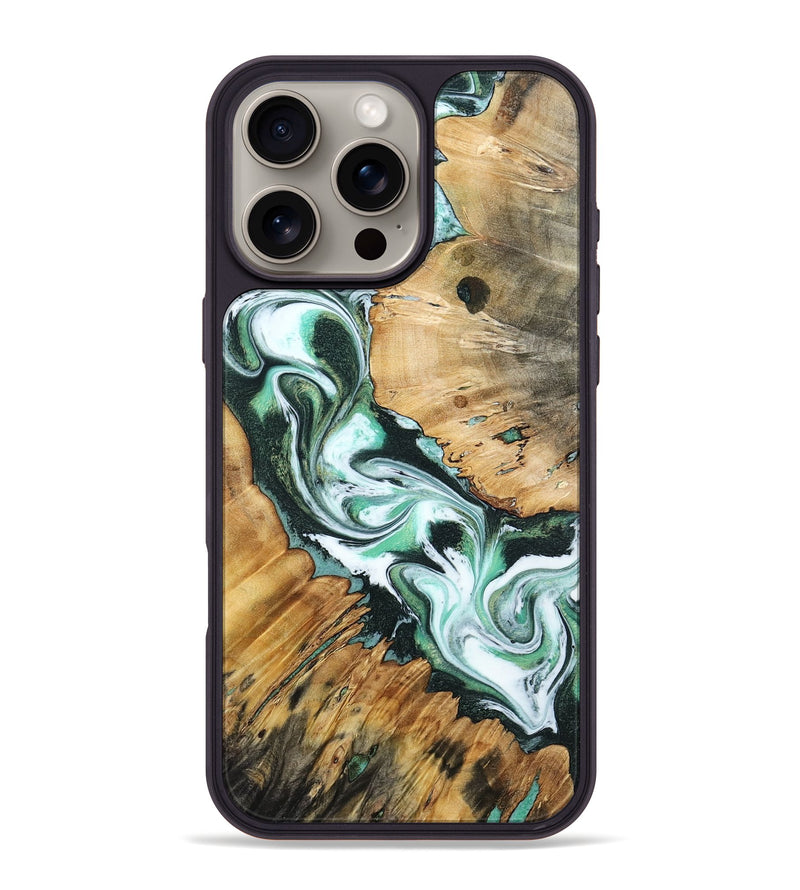 iPhone 16 Pro Max Wood Phone Case - Kenai (Green, 799918)