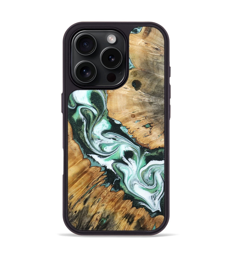 iPhone 16 Pro Wood Phone Case - Kenai (Green, 799918)