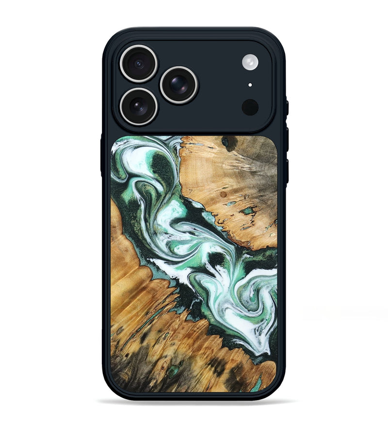 iPhone 17 Pro Max Wood Phone Case - Kenai (Green, 799918)