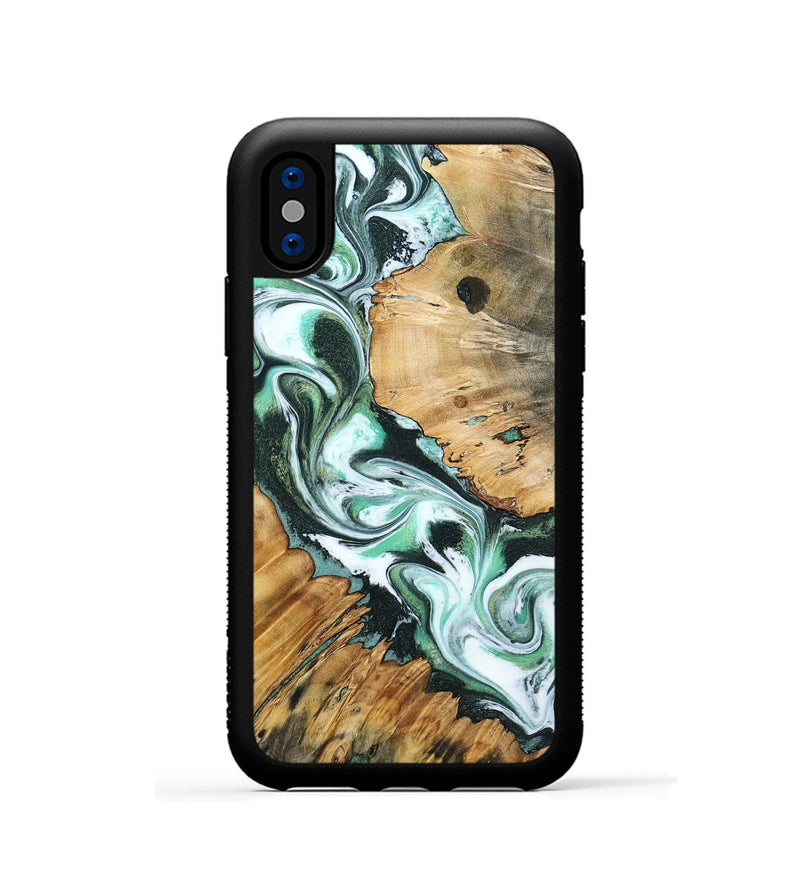 iPhone Xs Wood Phone Case - Kenai (Green, 799918)