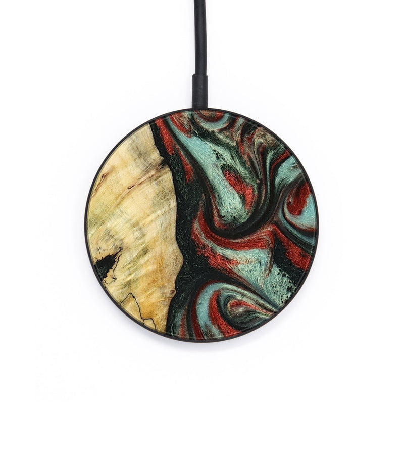 Circle Wood Wireless Charger - Samira (Green, 799920)